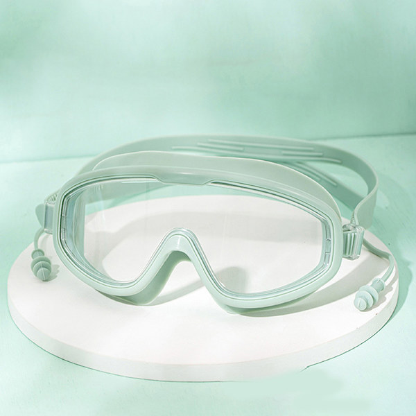 Big Frame Professional Svømming Vanntett, mykt silikonglass White