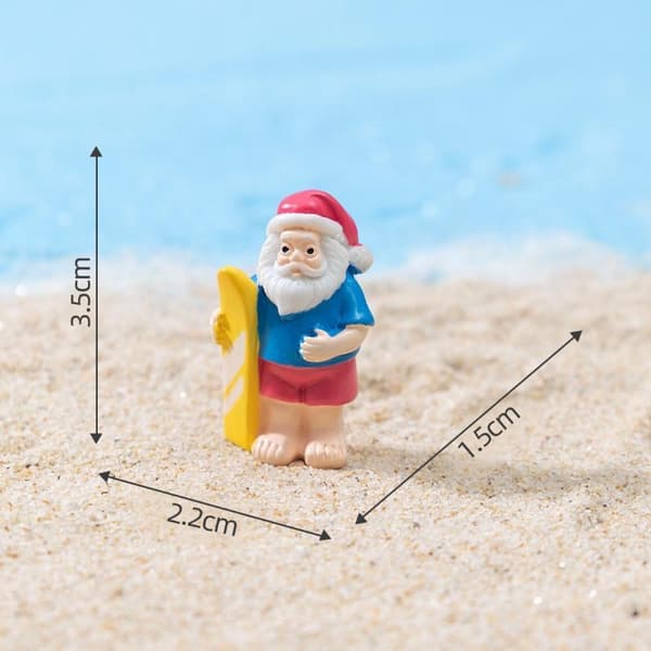 Mini Resin Sommar Tomtefigurer Bedårande Design För Strand A4