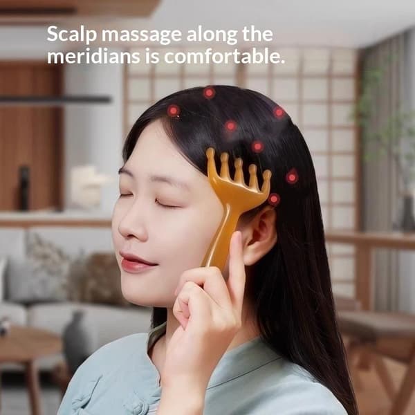 5-klo harpiks meridian massagebørste Gua Sha akupunktblokering A1