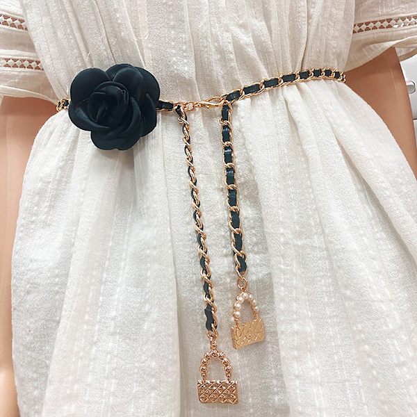 1 kpl Camellia Waist Chain -tarvikkeet Uudet pienet tuoksuvat kukat White
