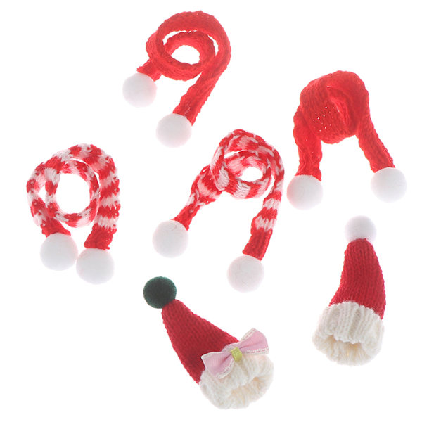 1:6 1:12 Dockhus Miniatyr julmössa Scarf Dollhouse Acce A3