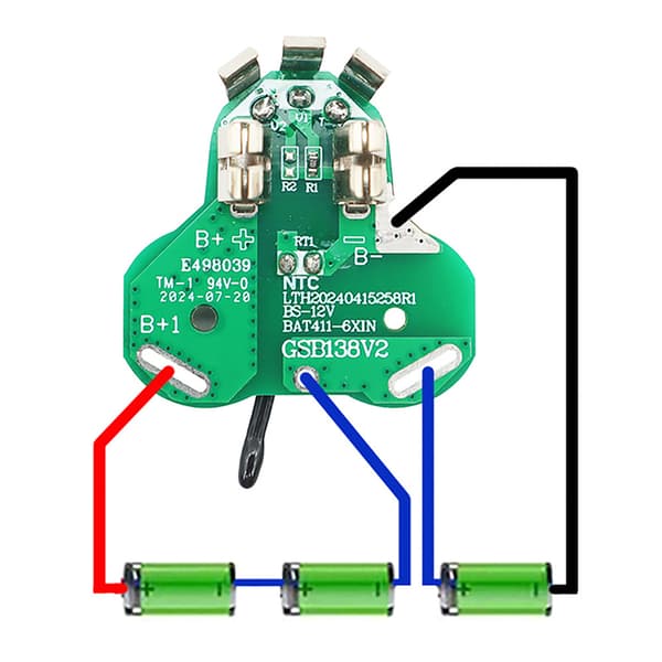 BAT420 Li-batteri plastfodral PCB laddningsskyddskort Bo A2