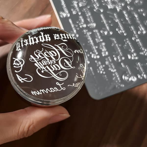Neglekunst Stamping Plader Håndskrift Skabeloner Til DIY Manicure