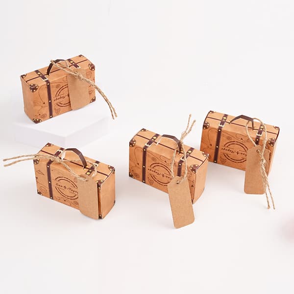 10 st mini resväska godisask papperschoklad presentask P 10pcs