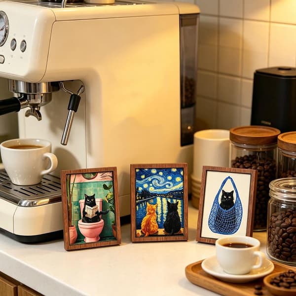 Stjernenattkatter Mini Kunsttrykk A2
