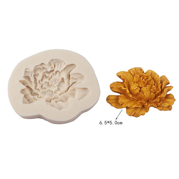 1 Stk Peon Solsikke Lotus Silikonformer Rose Blomsterform Des C