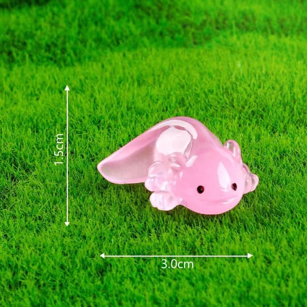 10 stk. Mini Salamander Figurer Lysende Farverige Små Axolotler A2