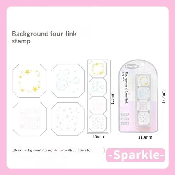 4-i-1 Mønster Baggrundsstempelsæt til DIY Journal Scrapbooking A2