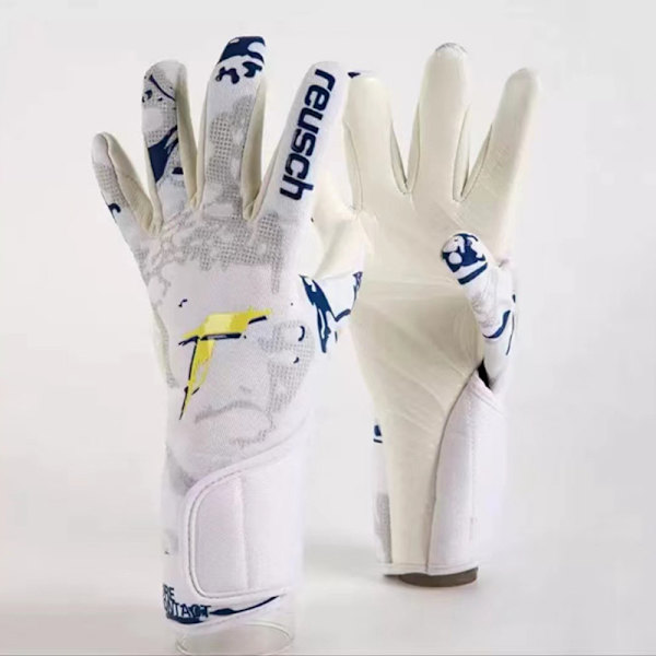 Latex slidstærk og skridsikker specialiseret fodboldmålmand white Size 9