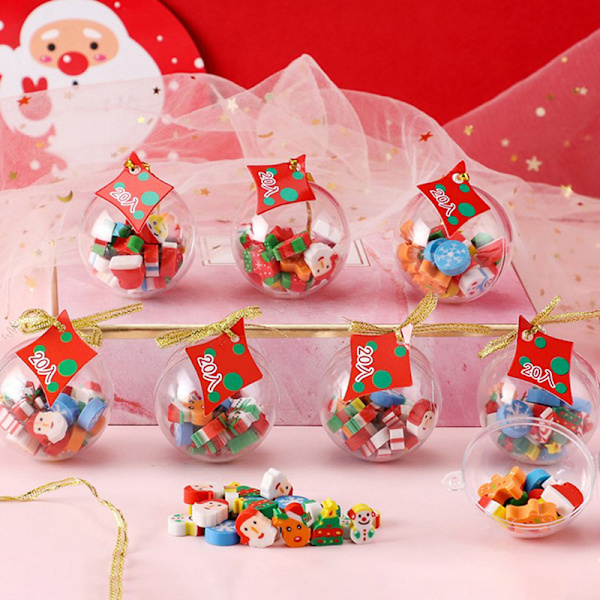 20 stk Min Merry Christmas viskelær for barn Gaver Kawaii Station 20pcs