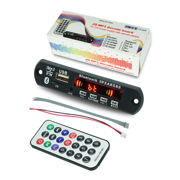 Langaton Bluetooth 5.0 9V-12V MP3 WMA dekooderi korttiauto tai USB T 1 set