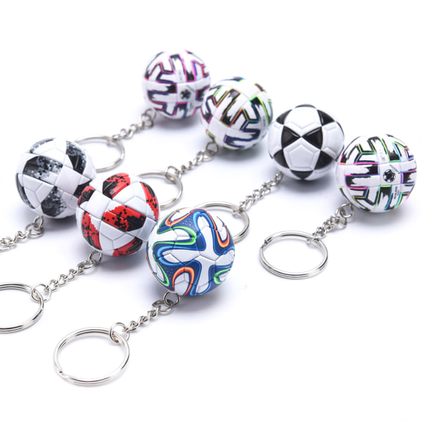 3D Sports Fodbold Souvenirs PU læder nøglering G
