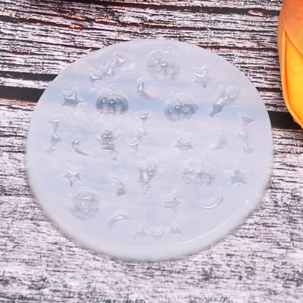 Silikoneharpiks Halloween-form DIY Mini-græskar-spøgelses-flagermusform J 1Pc