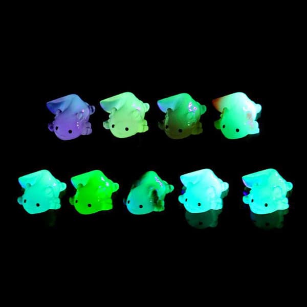 10 stk. Kawaii Mini Salamander Figurer Lysende Til Have Akva A3