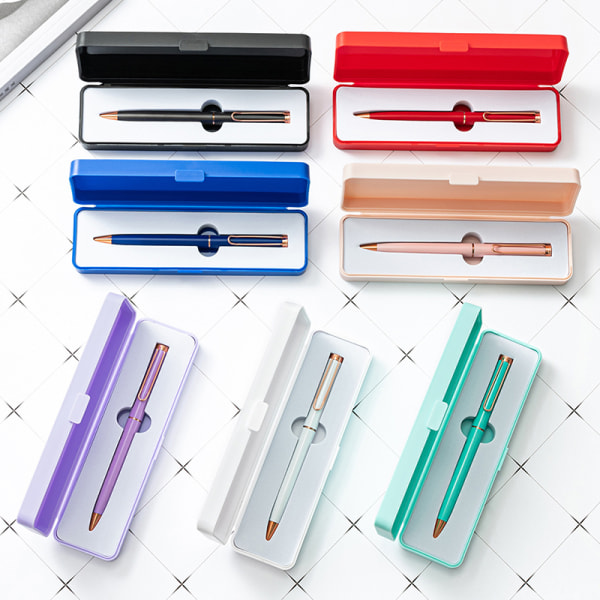 Candy Color Pen Box Brevpapir Gave Pen Opbevaringsboks Plast Pac Purple