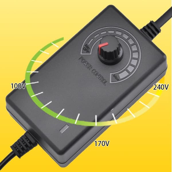 1 stk justerbar strømforsyningsadapter AC til DC 3V-12V 2A/3-24V 1A A1