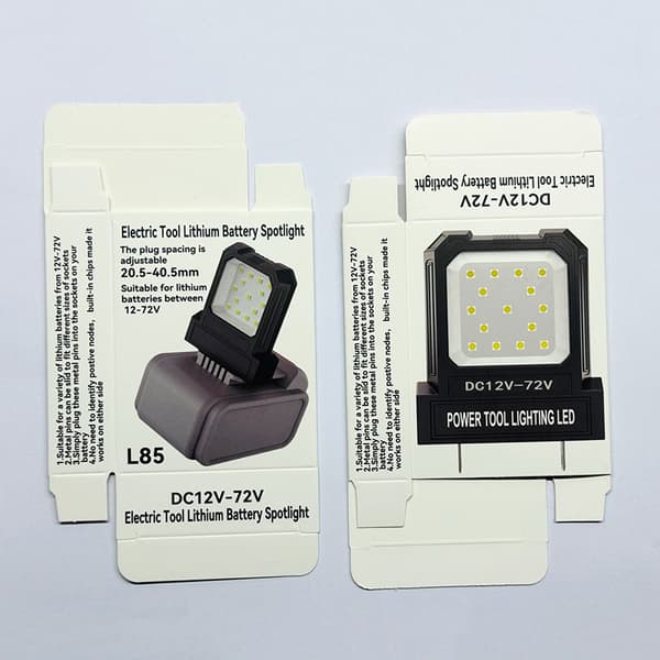 12V-85V Elværktøj med lithiumbatteri LED autoreparationsarbejde red