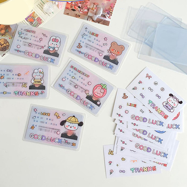 Cartoon Transparent Card Cover Beskyttende Holder Avatar Blockin A3