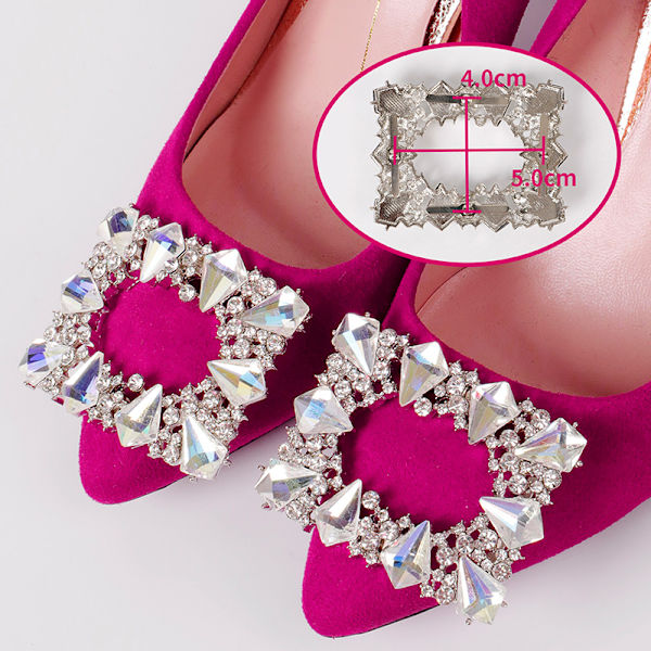 1 stk krystalsko Clip Rhinestone Brudefestsko til bryllup A A4