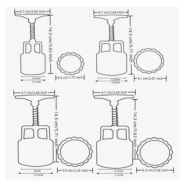1 set DIY Mooncake-form i plast, handpressad bakverksform för mungbönor A7