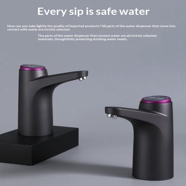 Bærbar 5-gallons vanndispenser med USB-lading, automatisk E