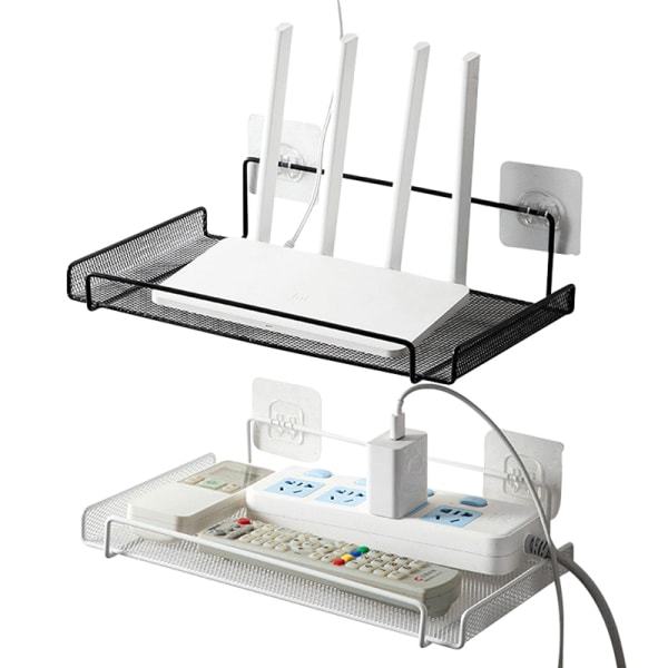 Vegg Wifi Ruter Hylle Stue TV Set-Top Box Holde White