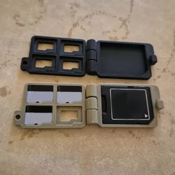 Micro SD-kortförvaringsfodral med nyckelring kompatibel med SD/HC/ A6