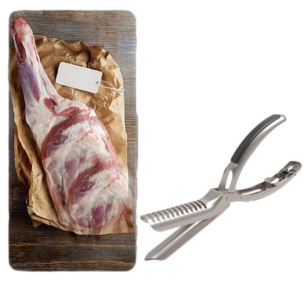 Ribbemembranfjerner i rustfritt stål BBQ Rib Skinner Med 1pc