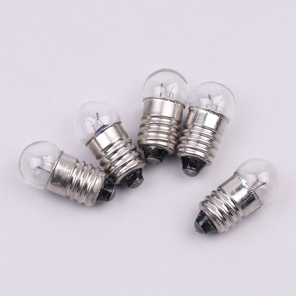 10STK Miniature Rund 0,3A 2,5V Lille lyskanon til studerende