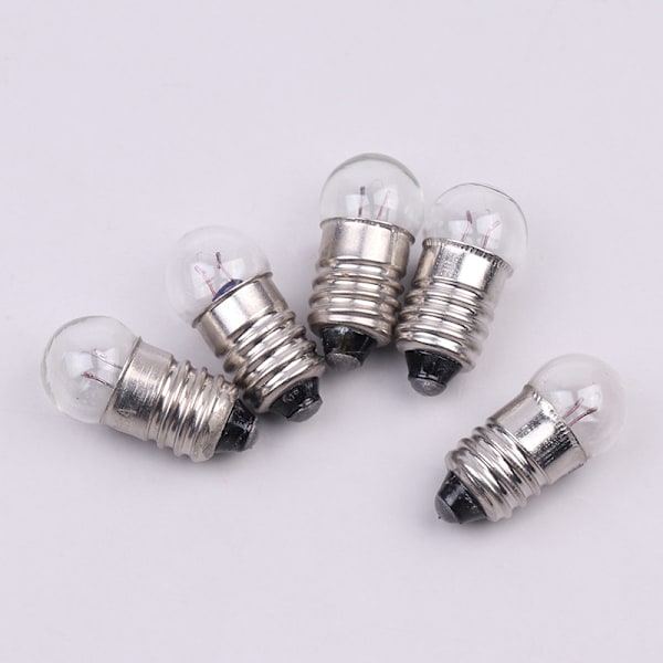 10STK Miniatyrrund 0,3A 2,5V Liten lyskanon for student