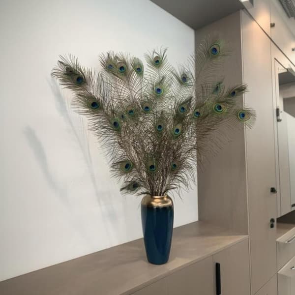 10-20 stk. 25-30 cm naturlige påfuglefjer DIY håndværk hjemmefest A2 15pcs