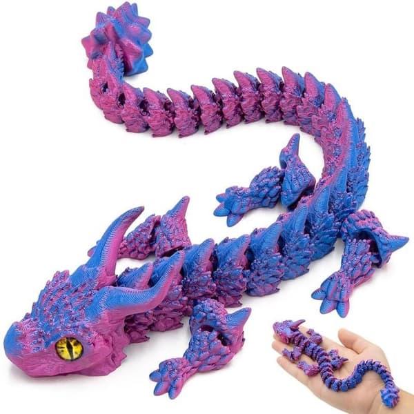 30 cm 3D-printet dragehåndverk Gave Skrivebordspynt Dekor Fidget A4