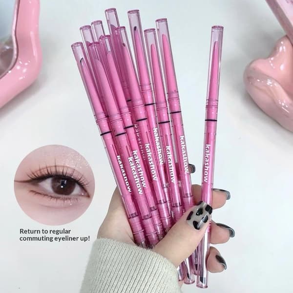 Dobbelt-hovedet Eyelinerblyant Glat Mokkabrun Blød Eyeliner A2