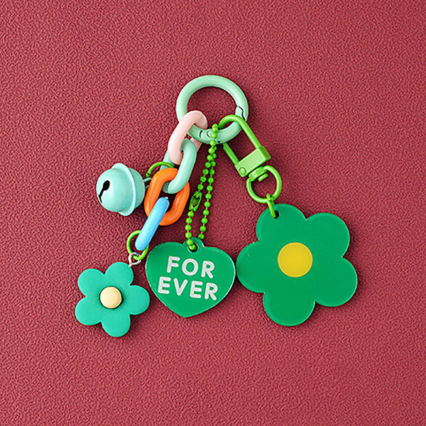Creative Candy Color Flower Heart Riipus avaimenperä ja avaimenperä Ba Green