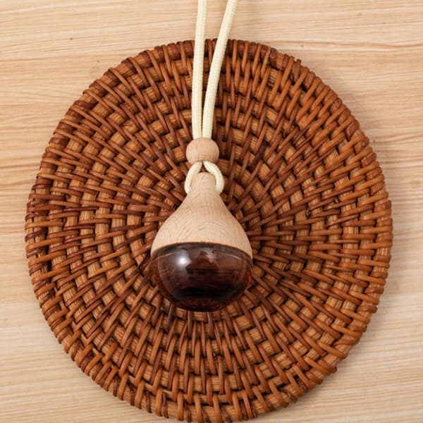 1 stk rund bilparfymeflaske ornament aromaterapi essensiell olje A3
