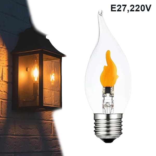 Välkkyvät liekkilamput E12/E14/E27 LED Välkkyvä liekki D A4