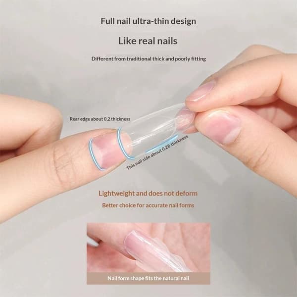 180 stk Sandwich Dual Nail Forms 15 størrelser forlengelser-Dual Forms T A2