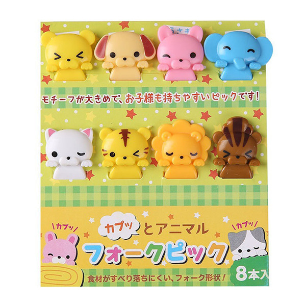 Dyrefrugtgaffel Mini Tegneserie Børn Snack Kage Dessert Frugt A17