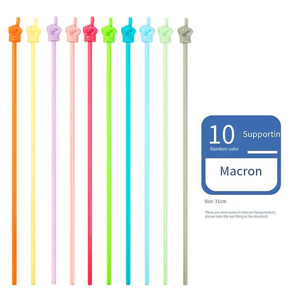 10 STK Teaching Pointer Finger Design Farverig skridsikker harpiks St A2