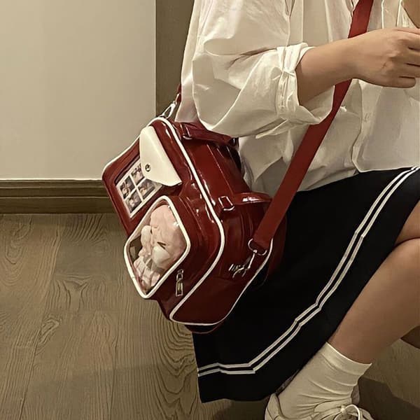 e Anime Crossbody Taske til Kvinder Black