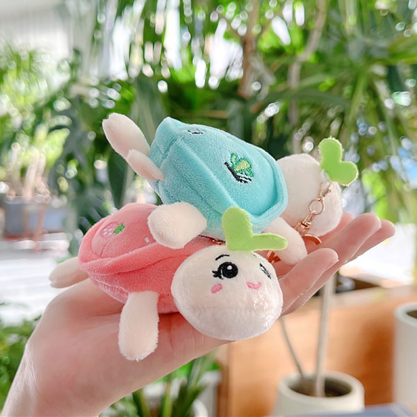 e Creative Little Turtle Doll Plush e Fruit Turtle nøkkelring Ba carrot