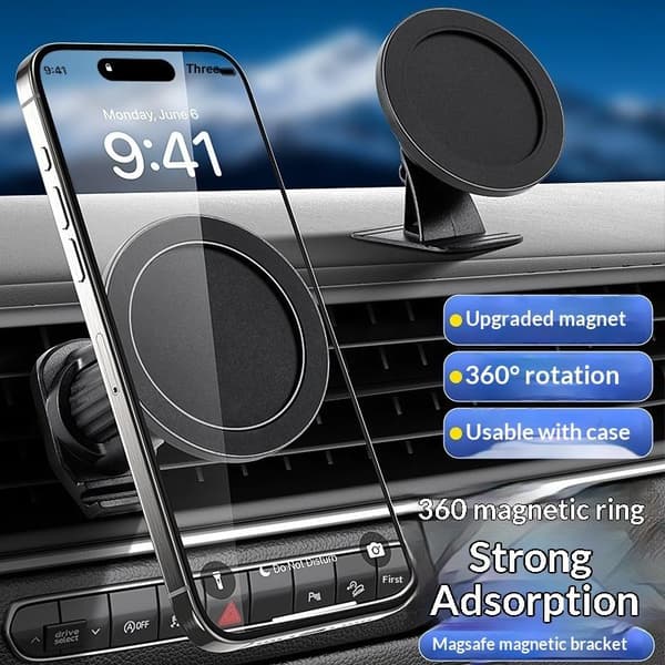 Biludluftningsclips Magnetisk Telefonholder Kompatibel med Bil Mo A2