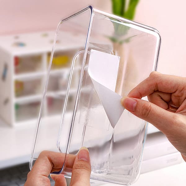 Transparent förvaringslåda Väggmonterad vävnadslåda med stor kapacitet