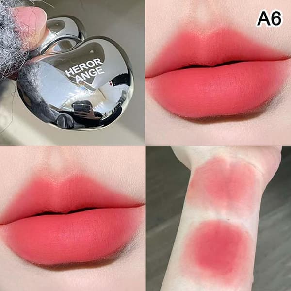 Hjerte Mat Læbestift Fløjl Mat Blush Lipgloss Ansigt Flydende L A6