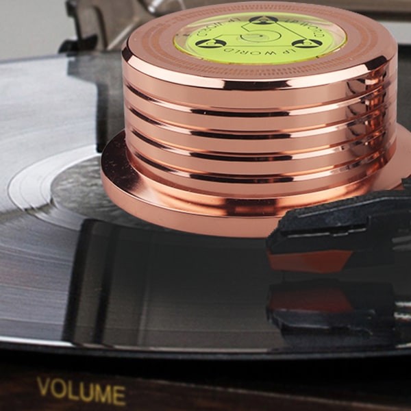 Metal Record Clamp Lp Disc Stabilisator Platespiller Rose gold