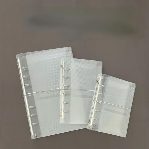 M5 A6 Diagonal PP Tre Fold PP Løs Notesbogomslag Mini Porta White A7