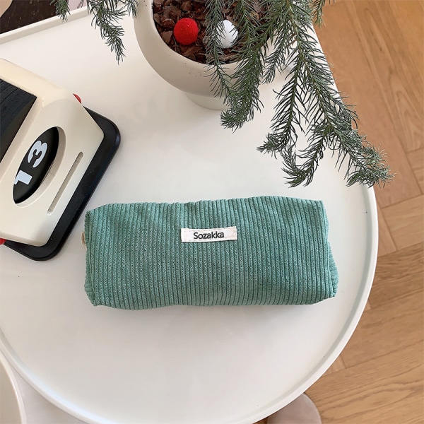 Simplicity Retro kynäpussi Yksivärinen case Makeup Ba Green