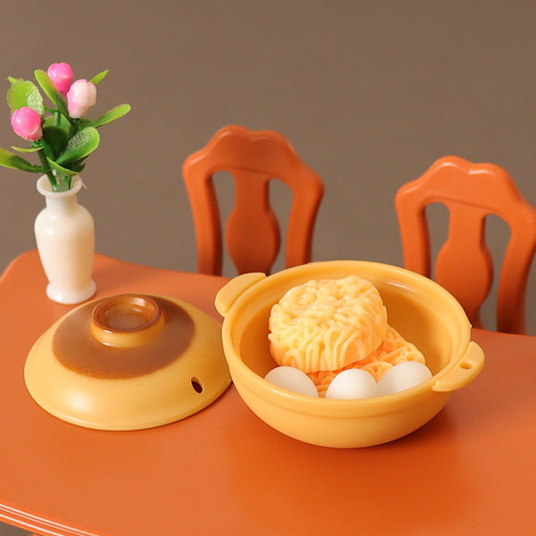 1:12 Dukkehus Miniatyr Grytesett Egg Instant Noodles Set Kit