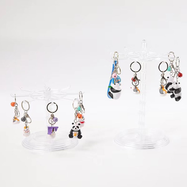 Smykker Roterende Ring Display Holder Organizer Halskjede Keychai F