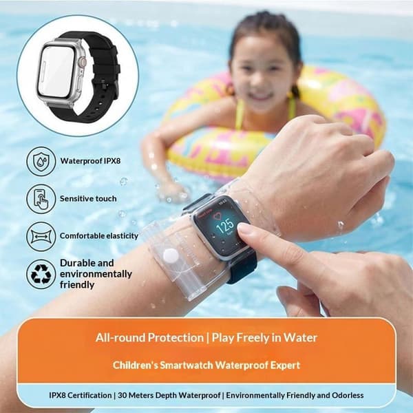 Beröringskompatibelt vattentätt PVC Smartwatch Skyddsfodral A2